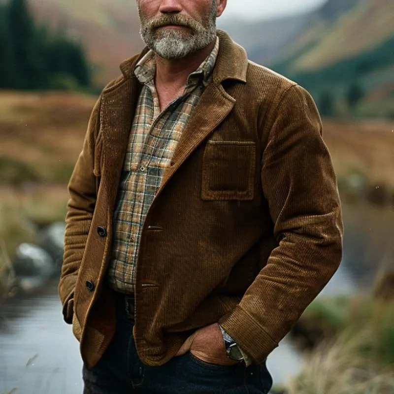 Men's Corduroy Jacket with Lapel 06909098F sold by Manly product image thumbnail 2