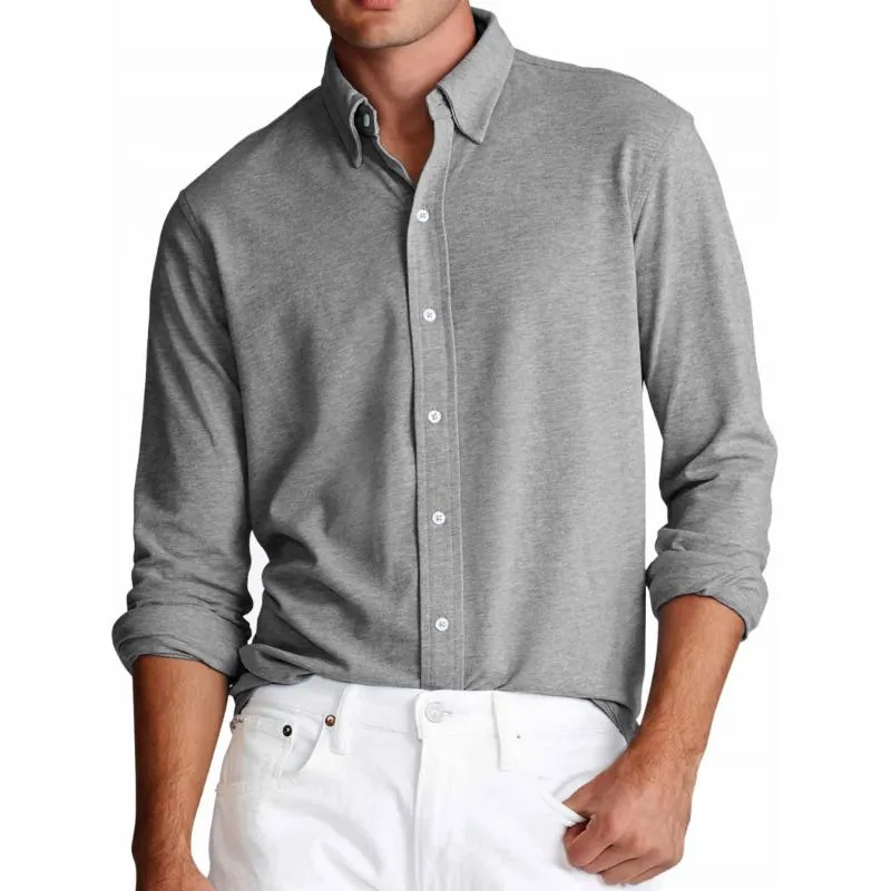 Men's Casual otton Blended Lapel Slim Fit Long Sleeve Shirt 57622878M sold by Manly product image thumbnail 2