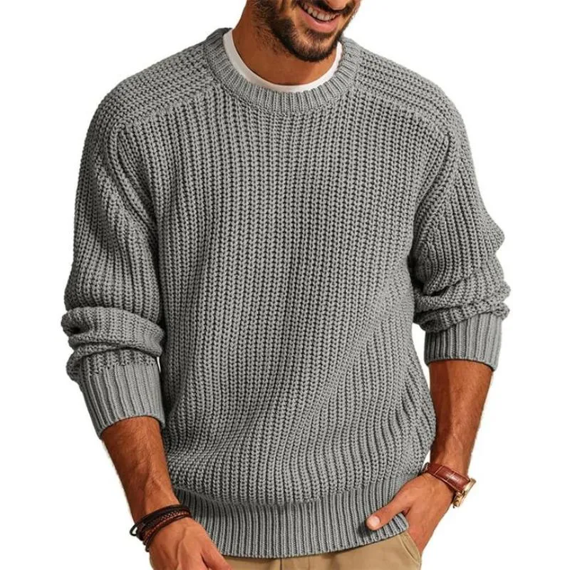 Men's Classic Casual Basic Crew Neck Sweater 94359390K sold by Manly