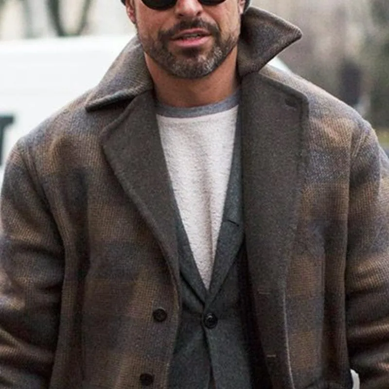 Men's Retro Classic Casual Short Button Plaid Coat 79143865K sold by Manly product image thumbnail 3