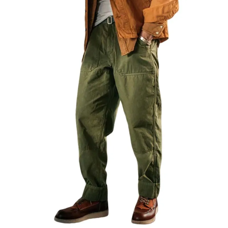 Men's Classic Casual Loose Fit Multi-Pocket Cargo Pants 13433519K sold by Manly