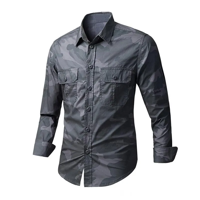 Men's Vintage Loose Camo Long Sleeve Shirt 76832180X sold by Manly product image thumbnail 2