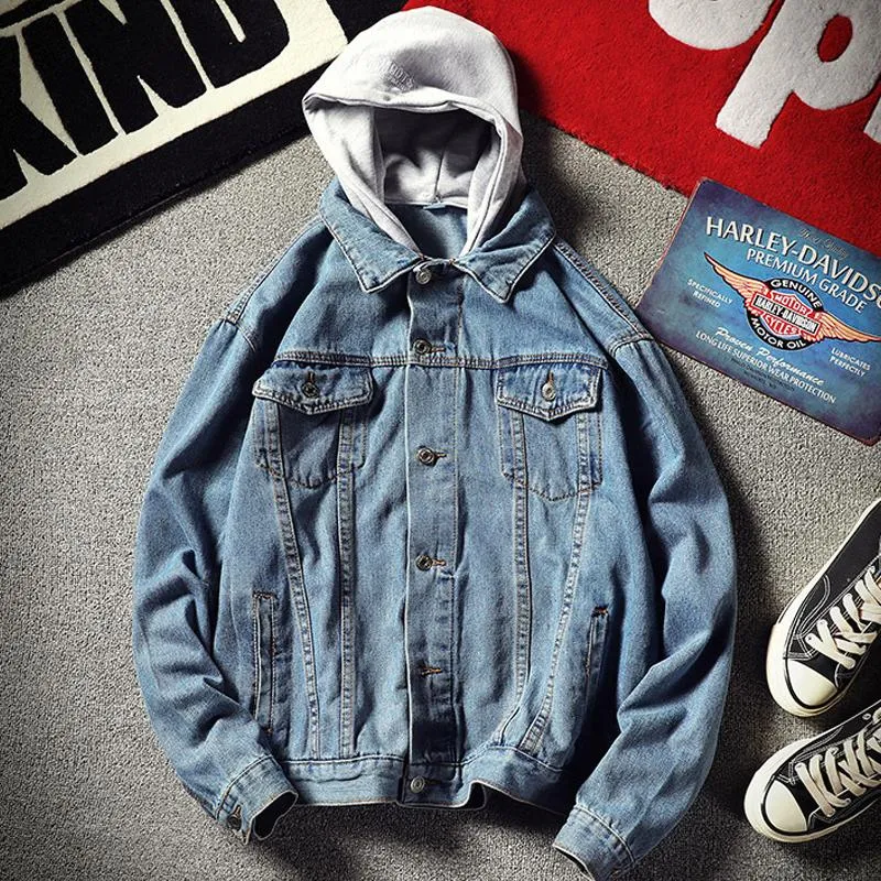 Men's Hooded Washed Denim Jacket 87048699U sold by Manly product image thumbnail 2