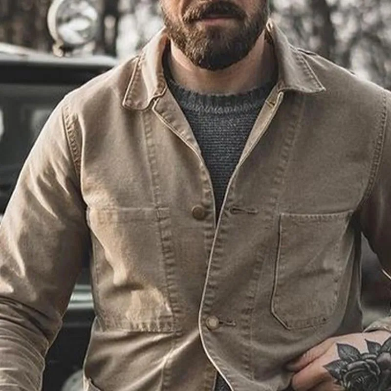 Men's Vintage Washed Denim Jacket 17408753U sold by Manly product image thumbnail 3