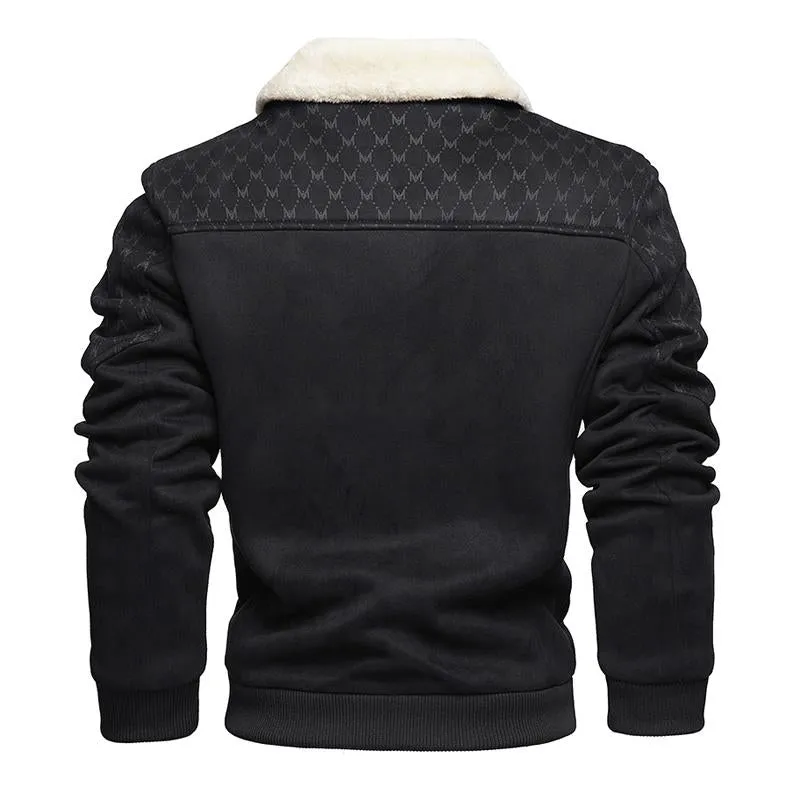 Men's Fur Collar Warm Suede Jacket 91378788U sold by Manly product image thumbnail 4