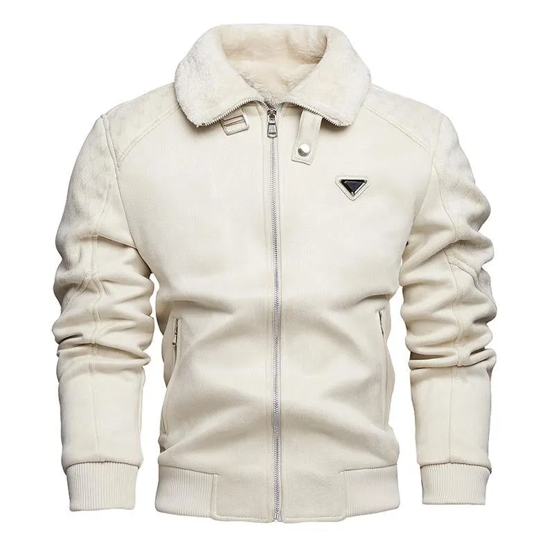 Men's Fur Collar Warm Suede Jacket 91378788U sold by Manly product image thumbnail 2