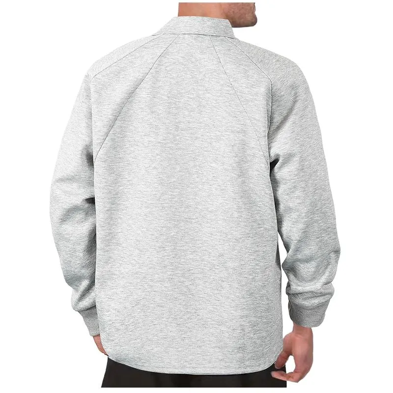 Men's Casual All-match Lapel Long-sleeved Sweatshirt 02681364F sold by Manly product image thumbnail 2