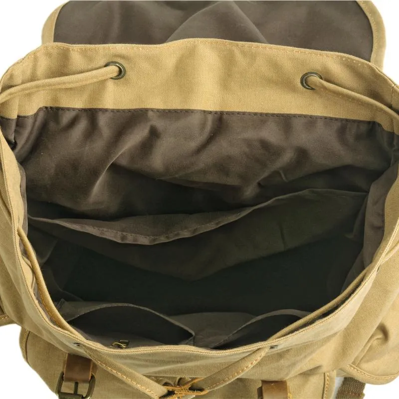 Men's Retro Outdoor Large Capacity Multi-Pocket Canvas Backpack 33759989Y sold by Manly product image thumbnail 3