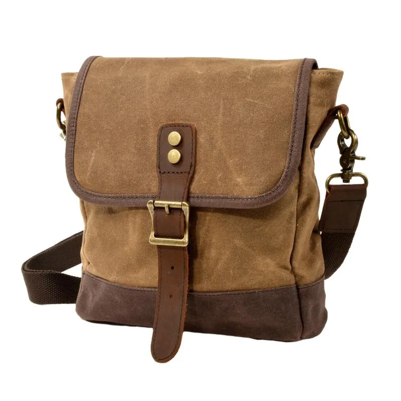 Men's Vintage Outdoor Canvas Colorblock Shoulder Bag 22221192Y sold by Manly
