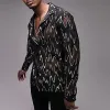 Men's Casual Printed Long Sleeve Shirt 12627417Y sold by Manly