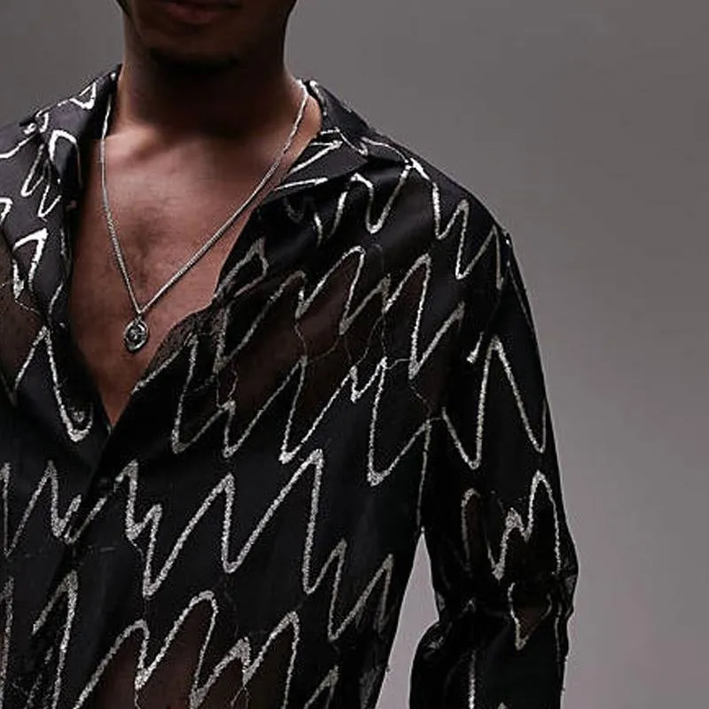 Men's Casual Printed Long Sleeve Shirt 12627417Y sold by Manly product image thumbnail 4