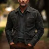Men's Vintage Lapel Zipper Suede Jacket 99398682F sold by Manly