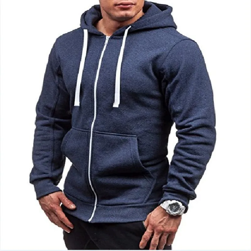 Men's Retro Casual Solid Color Hooded Zipper Sweatshirt 28562617TO sold by Manly product image thumbnail 4