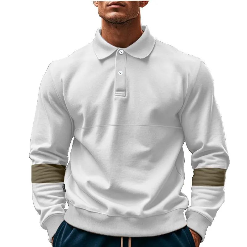 Men's Classic Lapel Button-down Long Sleeve Polo Shirt 20391101F sold by Manly product image thumbnail 3