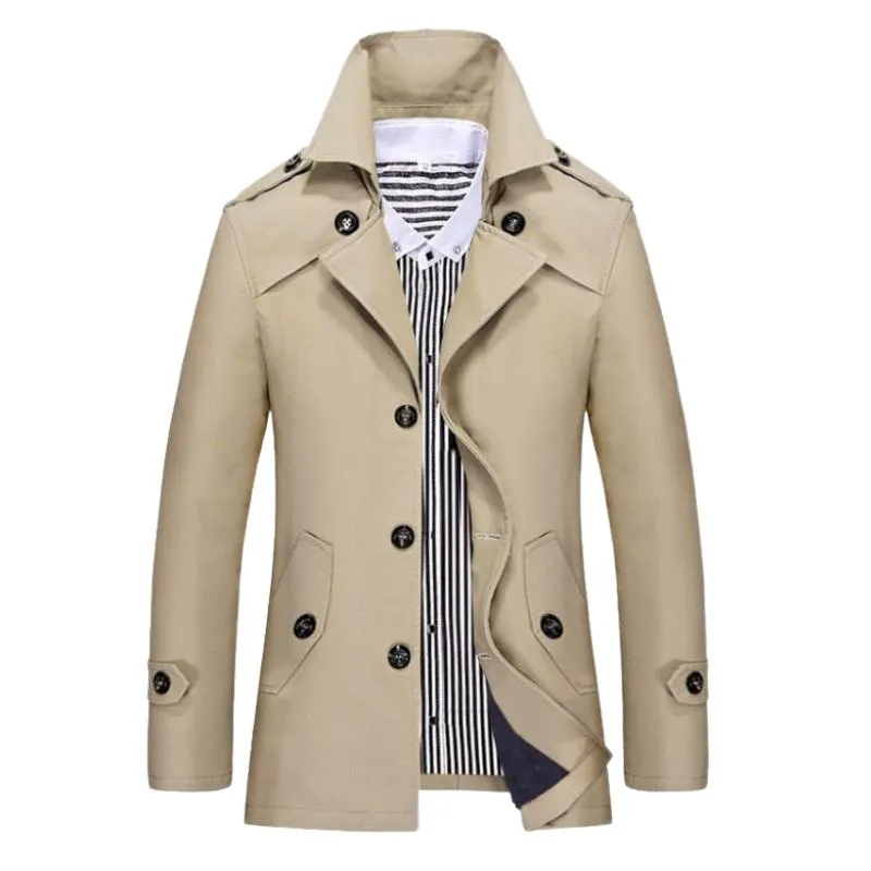 Men's Mid-length Lapel Trench Coat 55213486F sold by Manly product image thumbnail 3