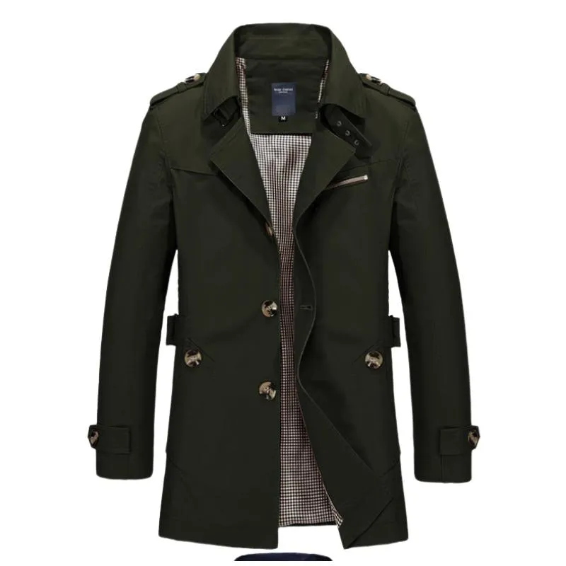 Men's Mid-length Lapel Trench Coat 55213486F sold by Manly product image thumbnail 5