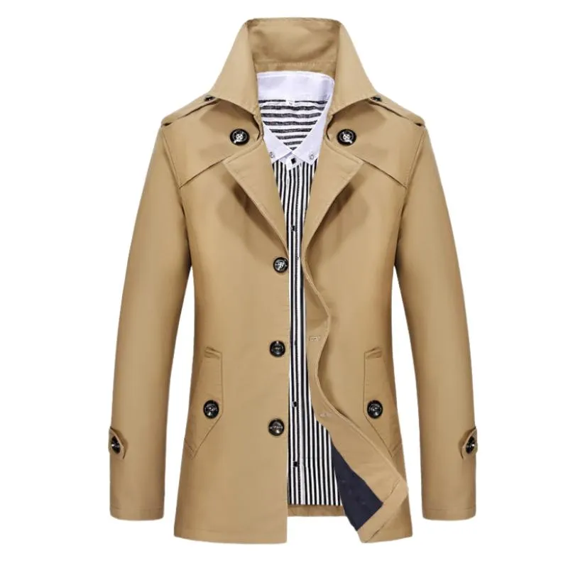Men's Mid-length Lapel Trench Coat 55213486F sold by Manly