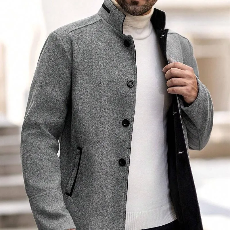 Men's Solid Color Casual Stand Collar Blazer 41315143X sold by Manly product image thumbnail 2