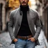 Men's Vintage Wool Blend Stand Collar Single Breasted Short Coat 86638071M sold by Manly