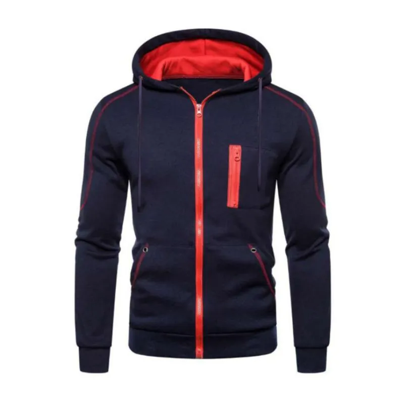 Men's Casual Hooded Long Sleeve Zip-Up Sports Jacket 69692147M sold by Manly product image thumbnail 3