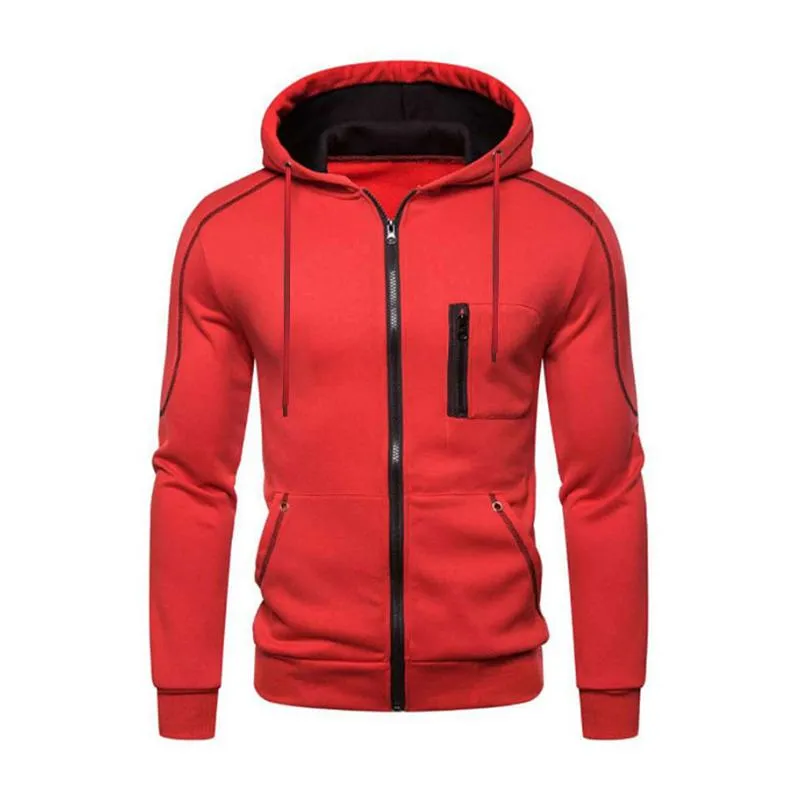 Men's Casual Hooded Long Sleeve Zip-Up Sports Jacket 69692147M sold by Manly product image thumbnail 4
