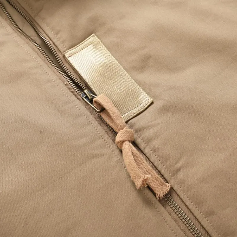 Men's Casual Fleece Lapel Zip-up Washed Cotton Cargo Jacket 05642338M sold by Manly product image thumbnail 5