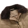 Men's Casual Fleece Lapel Zip-up Washed Cotton Cargo Jacket 05642338M sold by Manly