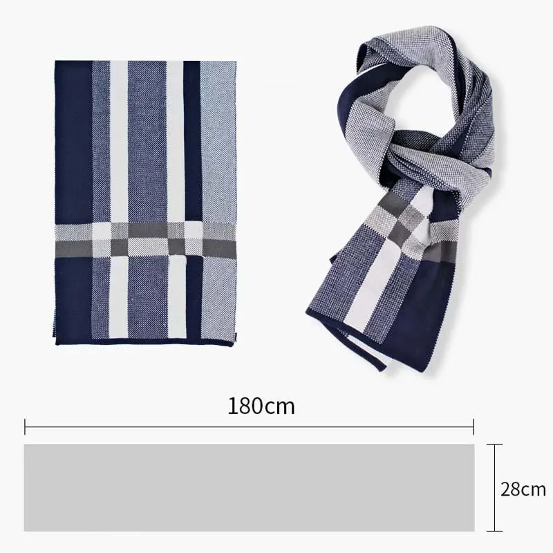 Men's British Style Pattern Knitted Warm Scarf 38359308K sold by Manly product image thumbnail 4