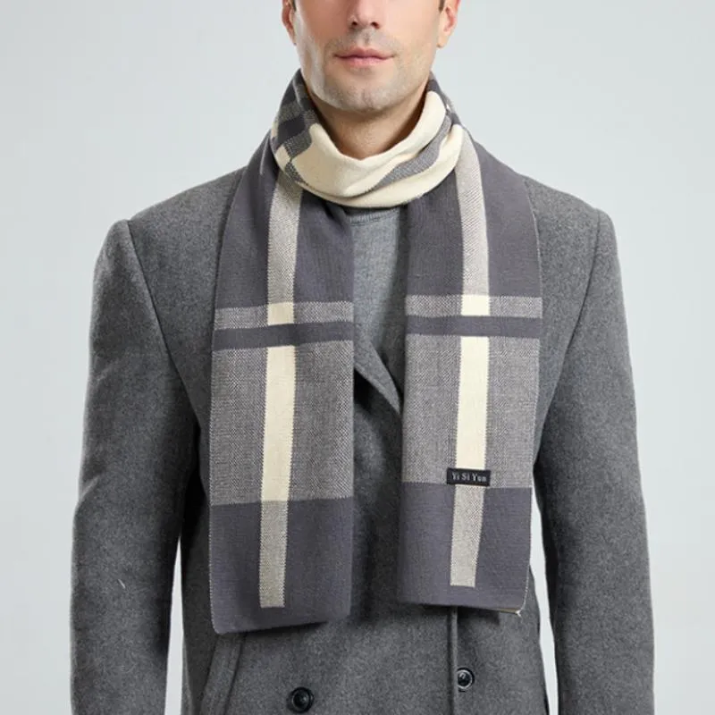 Men's British Style Pattern Knitted Warm Scarf 38359308K sold by Manly product image thumbnail 3