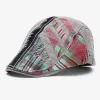 Men's Retro Stitching Plaid Beret Hat 35528198U sold by Manly