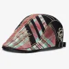 Men's Retro Stitching Plaid Beret Hat 35528198U sold by Manly