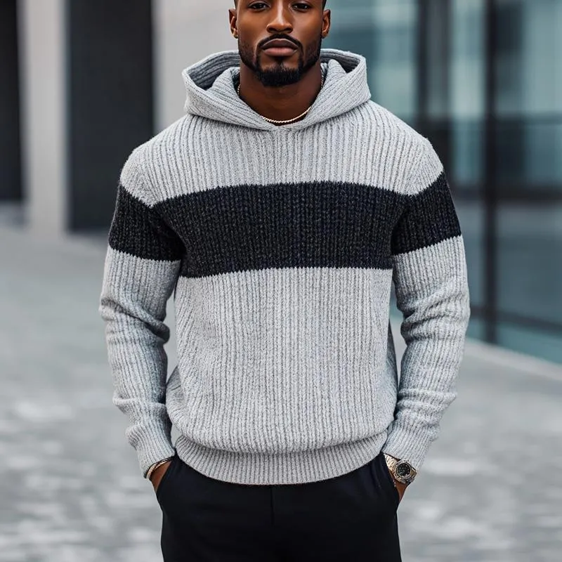 Men's Colorblock Knit Hoodie 85300428U sold by Manly product image thumbnail 3