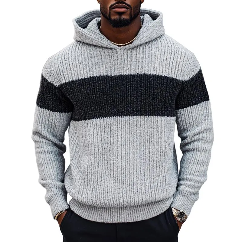 Men's Colorblock Knit Hoodie 85300428U sold by Manly