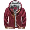 Men's Patchwork Thick Warm Hooded Fleece Jacket 91983607U sold by Manly
