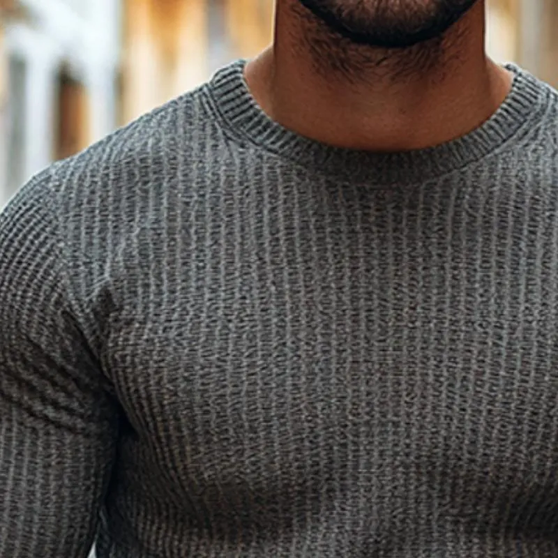 Men's Retro Casual Round Neck Printed Long Sleeve T-Shirt 83923835TO sold by Manly product image thumbnail 3