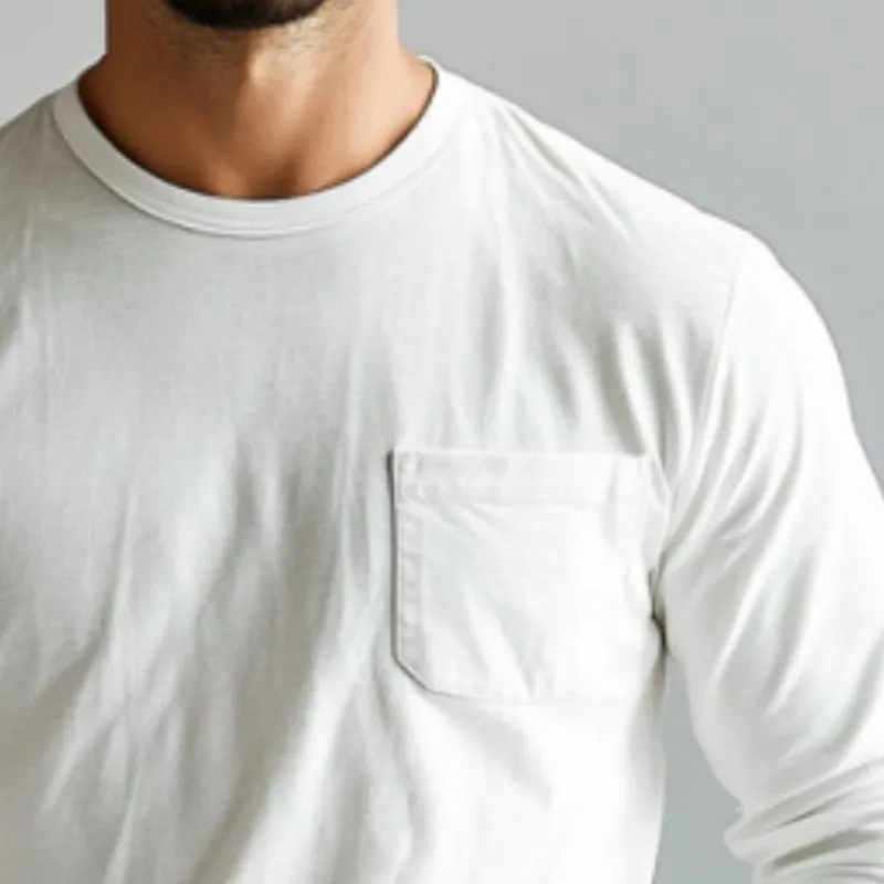Men's Casual Slim Pocket Cotton Long Sleeve T-Shirt 04827502K sold by Manly product image thumbnail 3