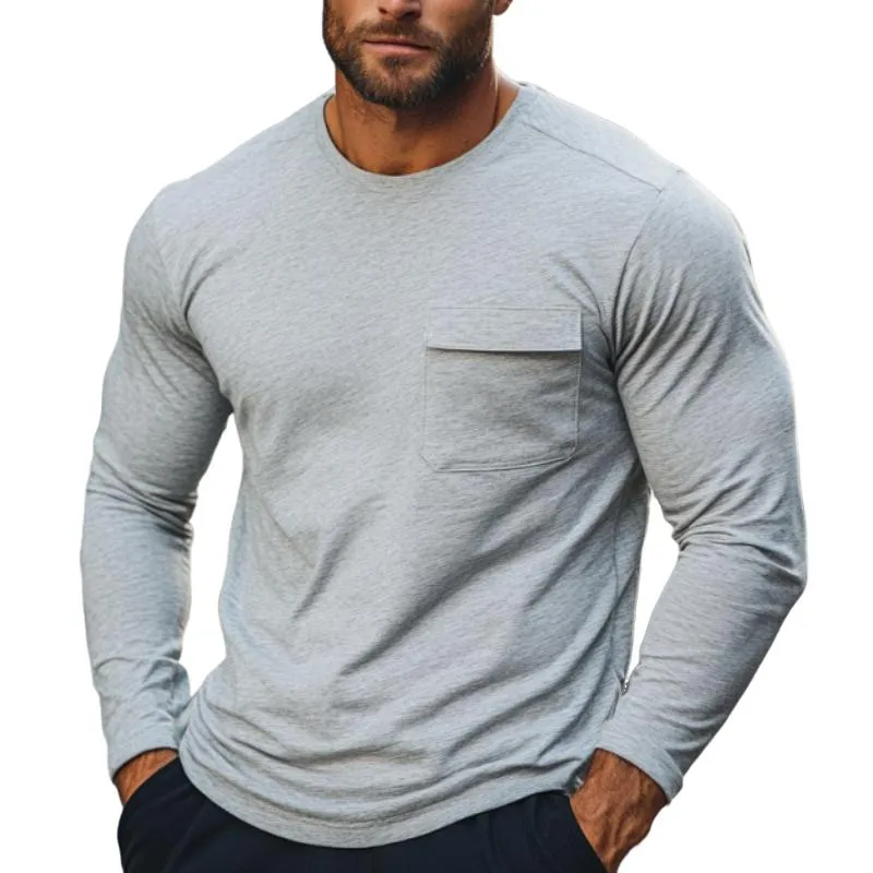 Men's Classic Casual Slim Fit Cotton Long Sleeve T-Shirt 92050923K sold by Manly