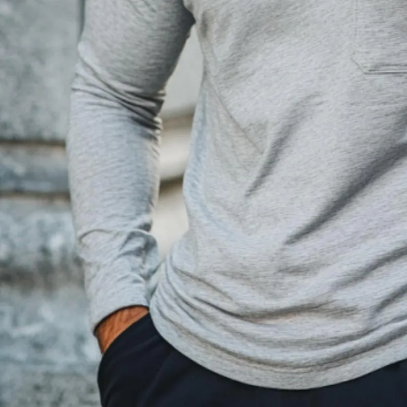 Men's Classic Casual Slim Fit Cotton Long Sleeve T-Shirt 92050923K sold by Manly product image thumbnail 4