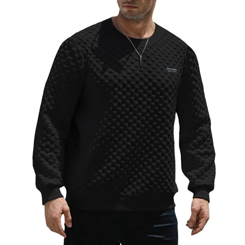 Men's Jacquard Checkered Crew Neck Sweatshirt 65424022X sold by Manly product image thumbnail 2