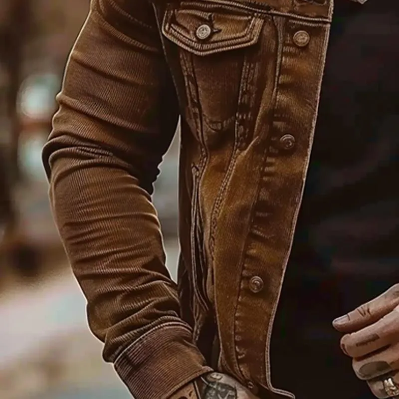 Men's Casual Corduroy Lapel Jacket 34386320X sold by Manly product image thumbnail 3