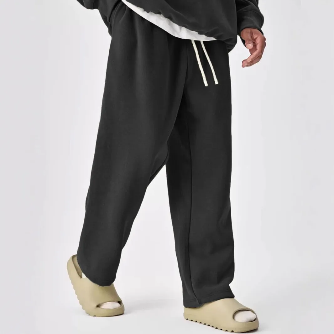 Men's Solid Color Drawstring Elastic Waist Straight Leg Sweatpants 58030260Z sold by Manly product image thumbnail 5