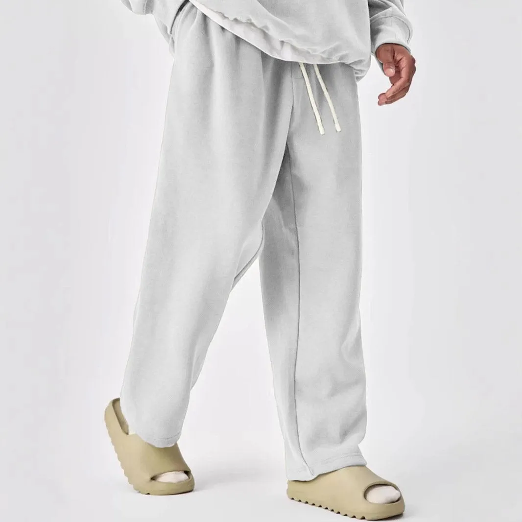 Men's Solid Color Drawstring Elastic Waist Straight Leg Sweatpants 58030260Z sold by Manly product image thumbnail 2