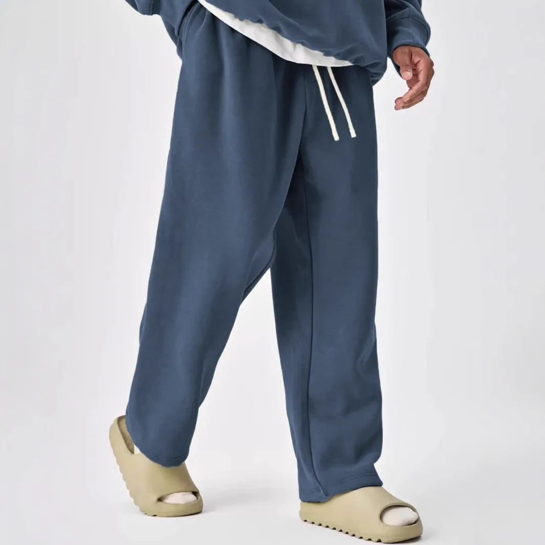 Men's Solid Color Drawstring Elastic Waist Straight Leg Sweatpants 58030260Z sold by Manly product image thumbnail 3