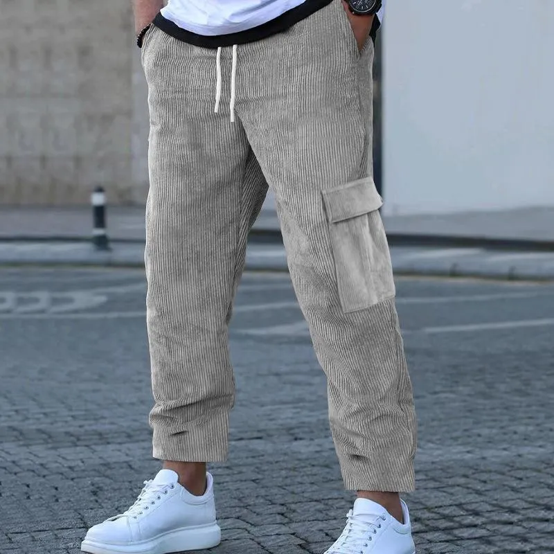 Men's Casual Corduroy Loose Straight Multi Pocket Pants 52928852M sold by Manly product image thumbnail 2