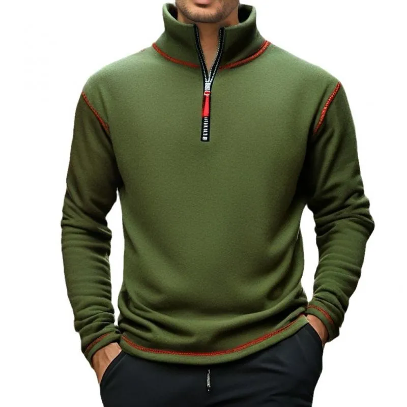 Men's Solid Polar Fleece Half Zip Neck Long Sleeve Outdoor Casual Sweatshirt 26479966Z sold by Manly