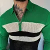 Men's Colorblock Knit Half-zip Neck Long Sleeve Casual Sweater 64336701Z sold by Manly