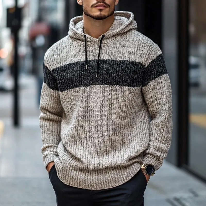 Men's Colorblock Knit Hoodie 26764476U sold by Manly product image thumbnail 2