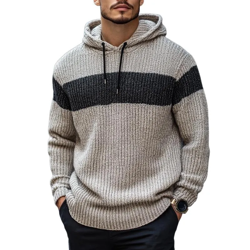 Men's Colorblock Knit Hoodie 26764476U sold by Manly