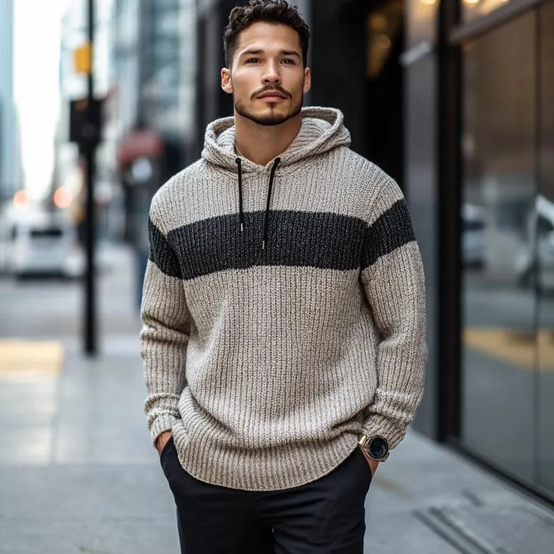 Men's Colorblock Knit Hoodie 26764476U sold by Manly product image thumbnail 3