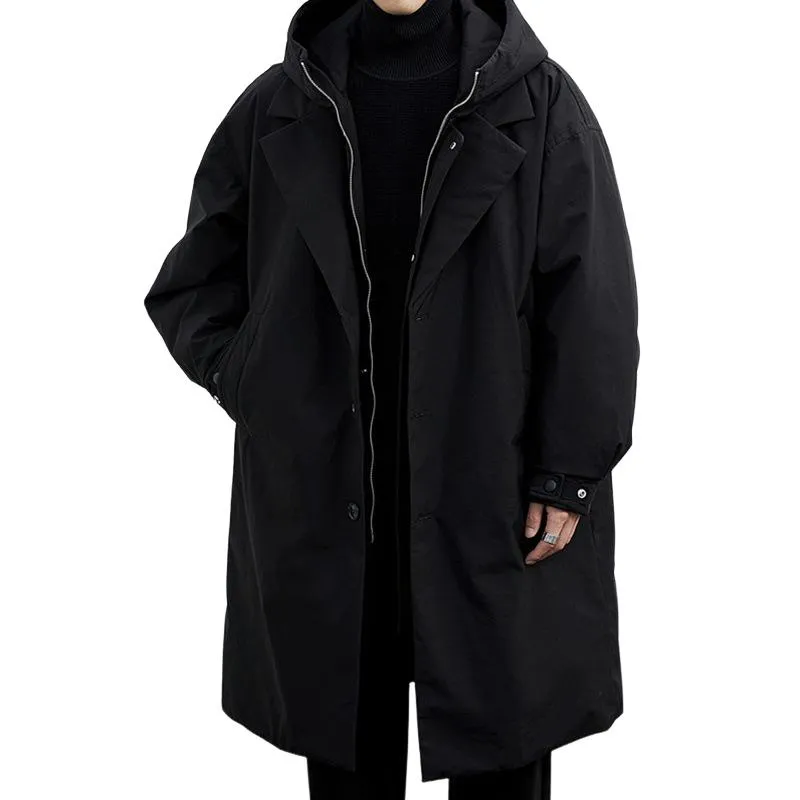 Men's Winter Hooded Mid-length Coat 59306884U sold by Manly product image thumbnail 2